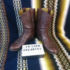 #693 Justin Black Cherry Corona Leather Roper